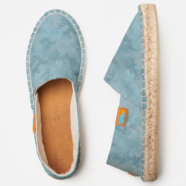 Southwest Blues Deer Pattern Espadrilles (Side)