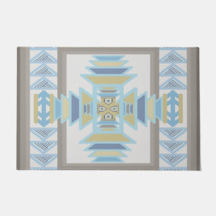 Southwest Blues Indian Blanket Art Design Doormat