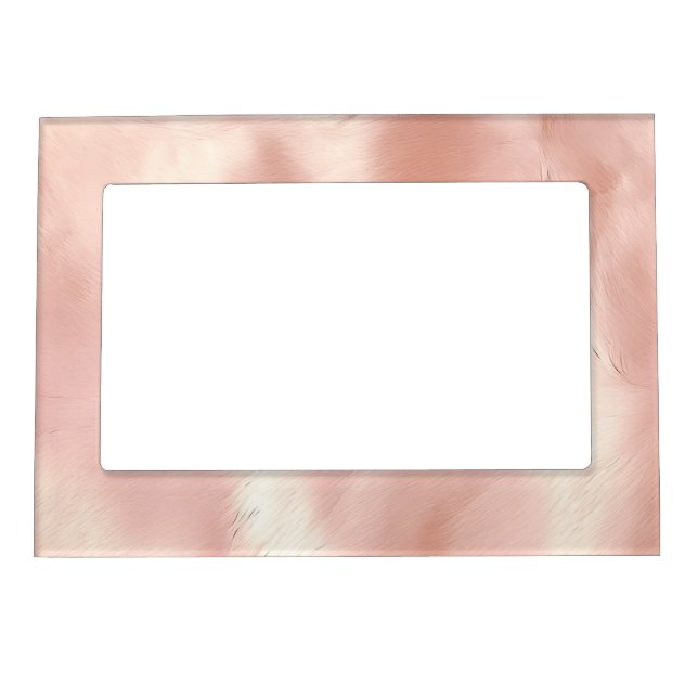 Southwest Blush Pink Cowgirl Cowhide Magnetic Frame (Front)