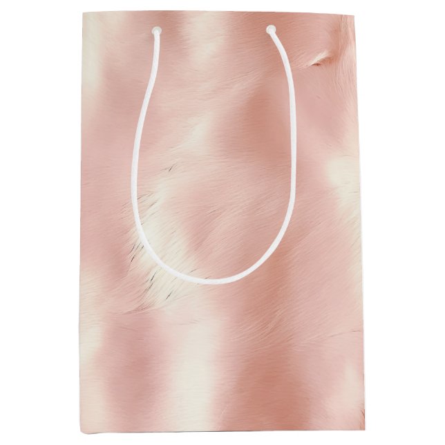 Southwest Blush Pink Cowgirl Cowhide Medium Gift Bag (Front)