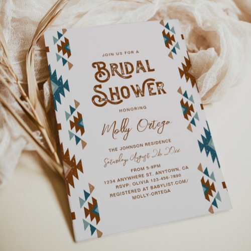 Southwest Bridal Shower Invitation  Western