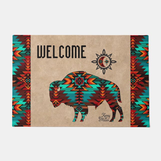 Southwest Buffalo Doormat (Front)