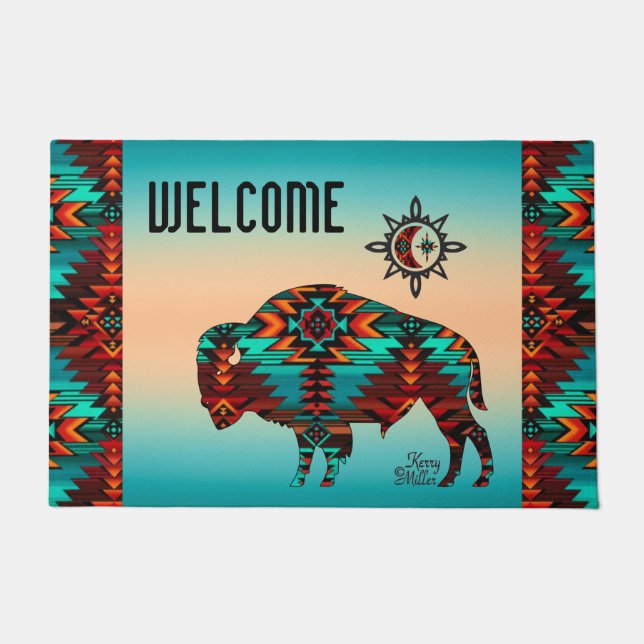 Southwest Buffalo Doormat (Front)