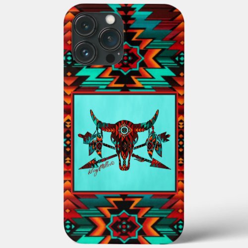 Southwest Buffalo Skull And Arrows Case_Mate iPhon iPhone 13 Pro Max Case