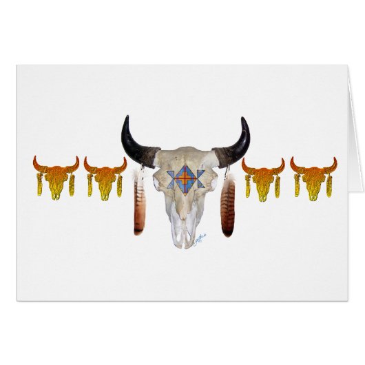 Southwest Buffalo Skull Cards (Front Horizontal)