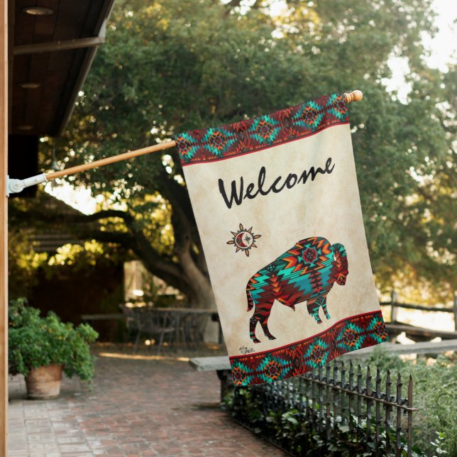 Southwest Buffalo Welcome House Flag (In SItu)