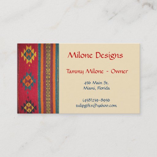 Customizable Southwest Business Card
