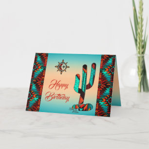 Southwest Cactus And Sun Greeting Card