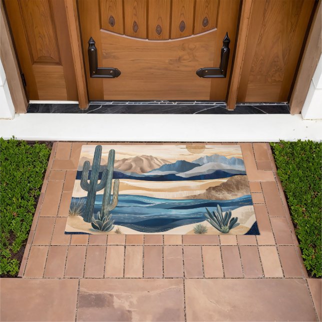 Southwest Cactus Beach Water Landscape Doormat (Outdoor)