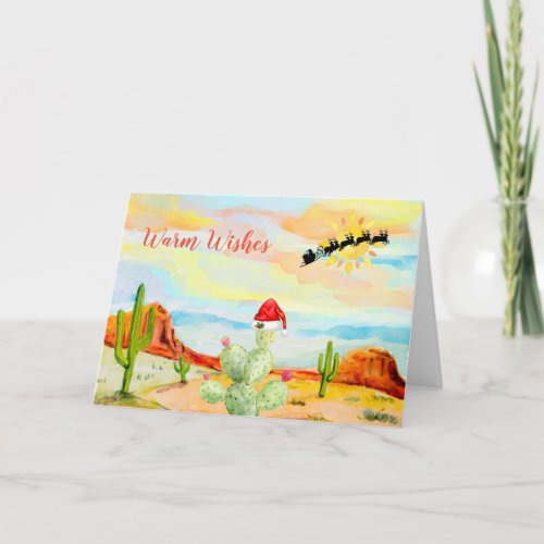 Southwest Cactus Christmas Card