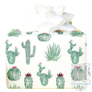 Southwest Cactus Gift Wrapping Paper