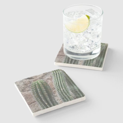 Southwest Cactus Photograph Cacti Desert Plants Stone Coaster