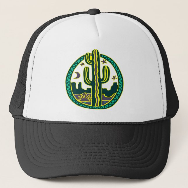 Southwest Cactus Trucker Hat (Front)