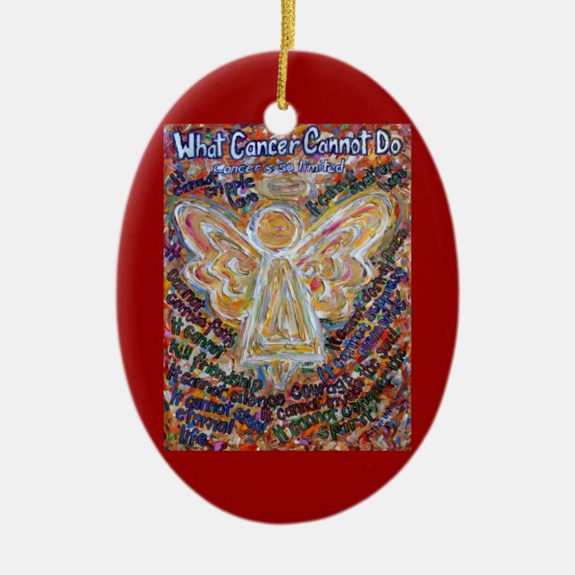 Southwest Cancer Angel Ornament Pendant Customized (Front)