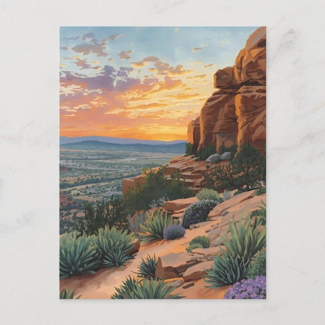 Southwest Canyon Desert Sunset Landscape  Postcard (Front)