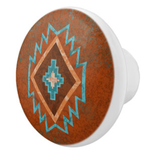 Southwest Canyons Diamond Ceramic Knob