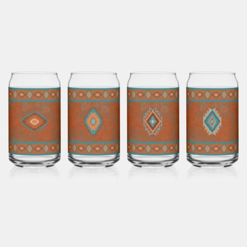 Southwest Canyons Diamond Designs Can Glass Set 