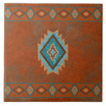 Southwest Canyons Diamond Geometric Border Ceramic Tile