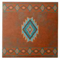 Southwest Canyons Diamond Geometric Border