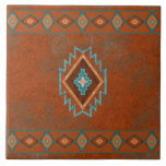 Southwest Canyons Diamond Geometric Border Ceramic Tile