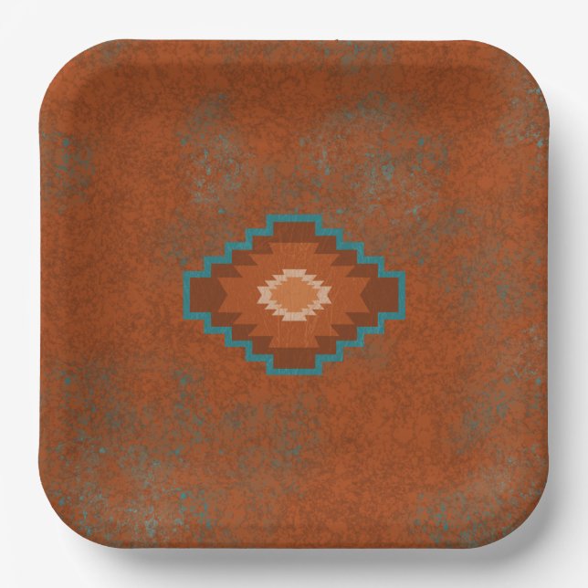 Southwest Canyons Diamond Paper Plates (Front)