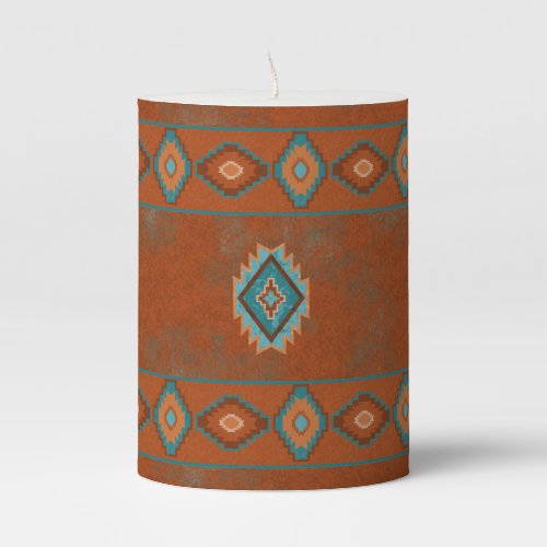 Southwest Canyons Diamonds Pillar Candle