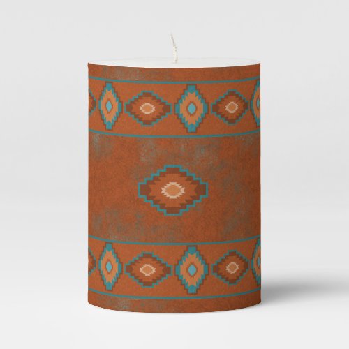 Southwest Canyons Diamonds Pillar Candle