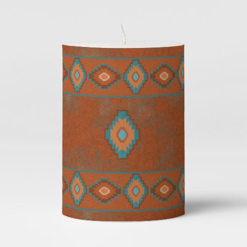 Southwest Canyons Diamonds Pillar Candle