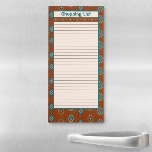 Southwest Canyons Diamonds Print Magnetic Notepad