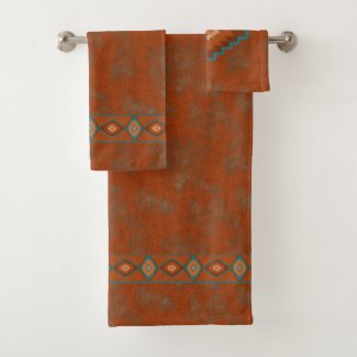 Southwest Canyons Geometric Diamond Design