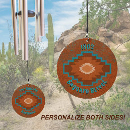 Southwest Canyons Geometric Diamond Personalized Wind Chime