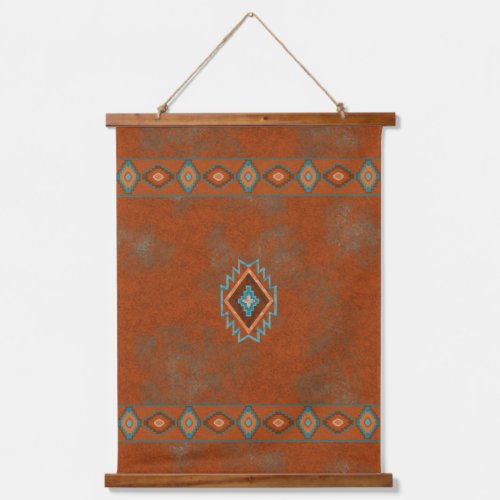 Southwest Canyons Geometric Diamonds Design Hanging Tapestry