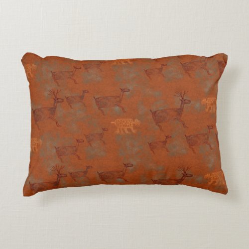 Southwest Canyons Petroglyphs Accent Pillow