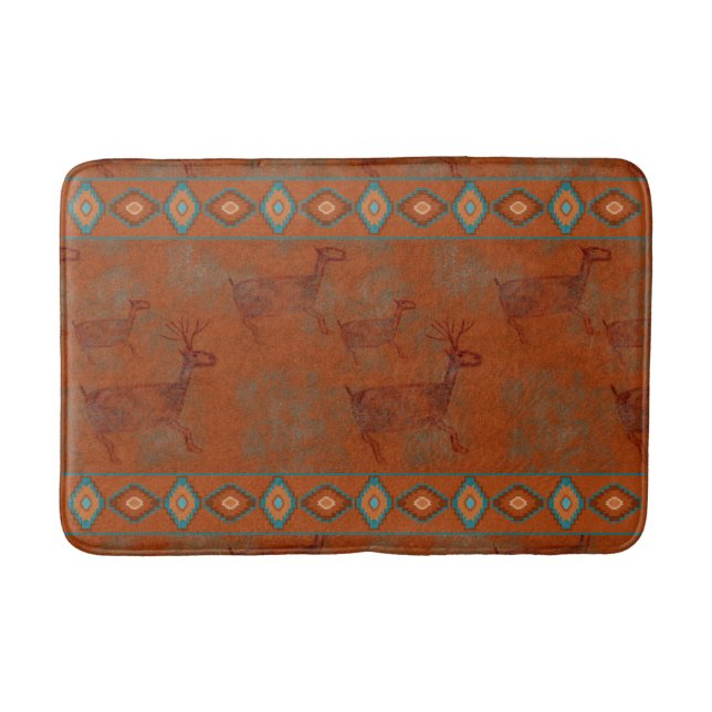 Southwest Canyons Petroglyphs Bathroom Mat (Front)