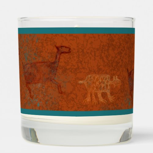 Southwest Canyons Petroglyphs Bobcat and Deer Herd Scented Candle