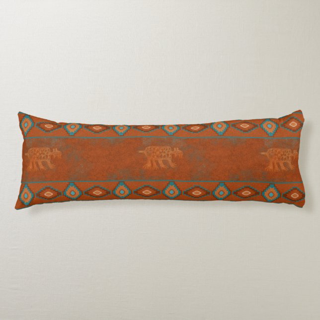 Southwest Canyons Petroglyphs Body Pillow (Front)
