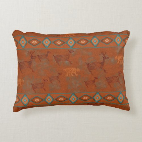 Southwest Canyons Petroglyphs Decorative Pillow