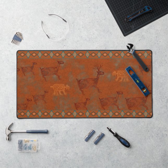 Southwest Canyons Petroglyphs Desk Mat (Workstation)
