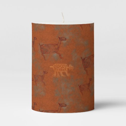 Southwest Canyons Petroglyphs Pillar Candle