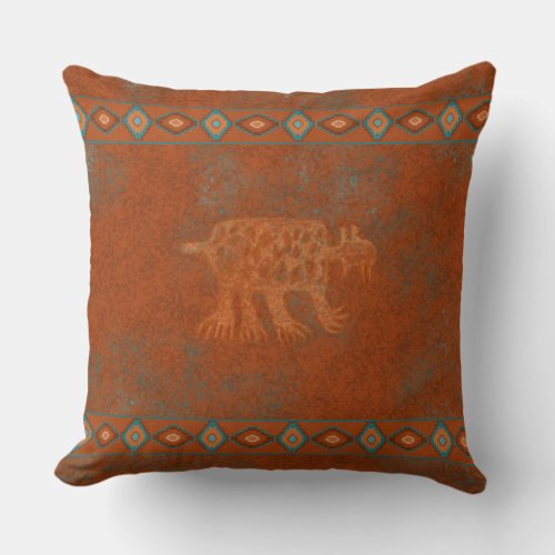 Southwest Canyons Petroglyphs Throw Pillow