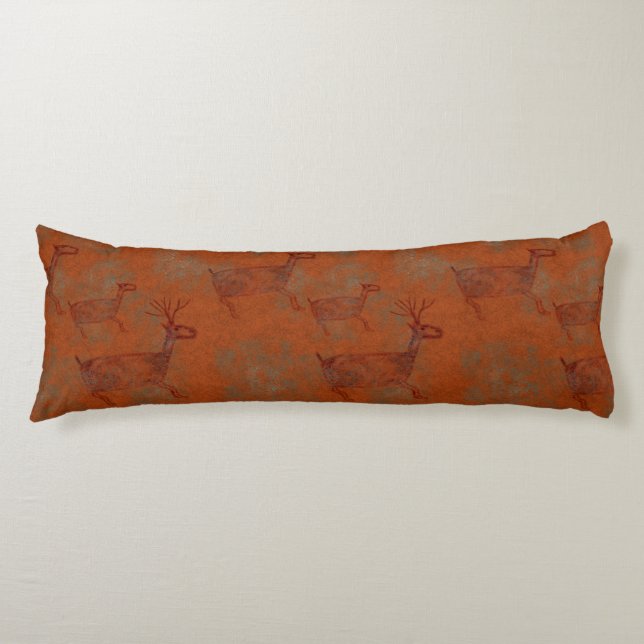 Southwest Canyons Petrogylphs Body Pillow (Front)