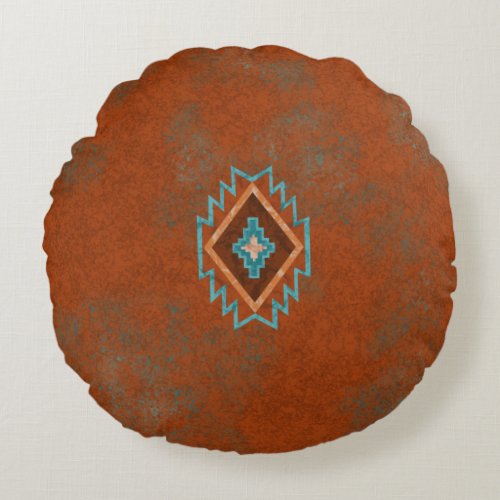 Southwest Canyons Round Pillow