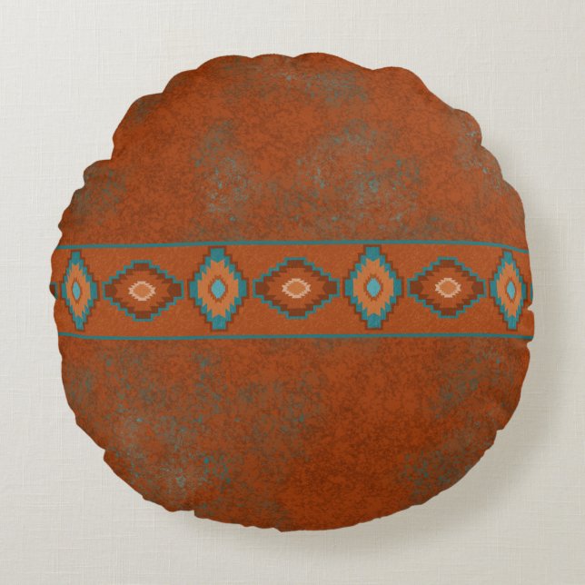 Southwest Canyons Round Pillow (Front)