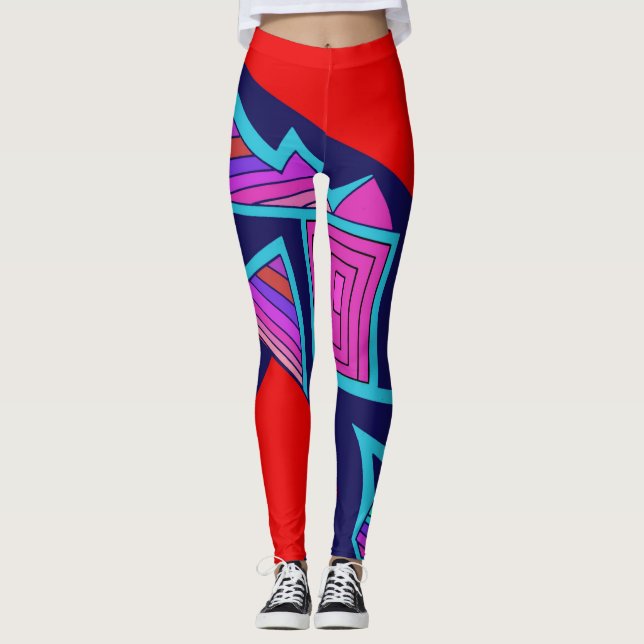 Southwest Cat Aerobic Leggings (Front)