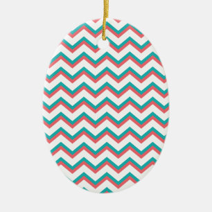 Southwest Chevron Pattern Ceramic Ornament