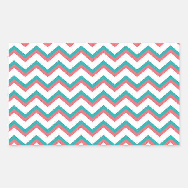Southwest Chevron Pattern Rectangular Sticker (Front)