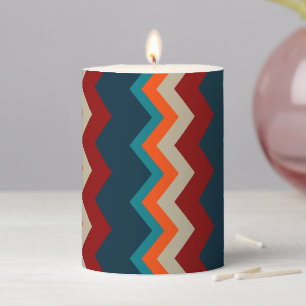 Southwest Chevron Pillar Candle