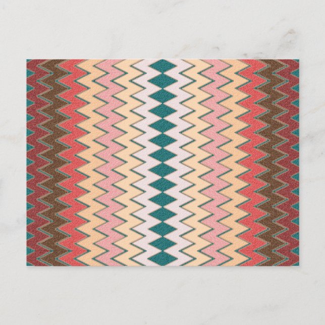 Southwest Chevron Zigzag Postcard (Front)