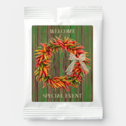 Southwest Chile Pepper Wreath Personalized Hot Chocolate Drink Mix