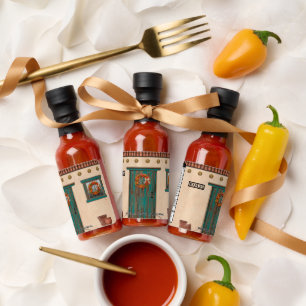 Southwest Chile Peppers Adobe House Personalized Hot Sauces